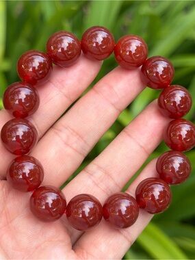 14mm Red Carnelian Stretch Bracelet 2145